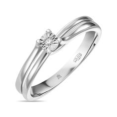 Кольцо из серебра с бриллиантом р.15,5 MIUZ Diamonds R01-SDI-35652