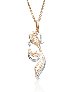 Кулон из красного золота PLATINA jewelry 03-2424-00-401-1110-03, фианит