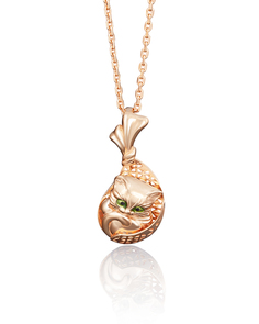 Кулон из красного золота PLATINA jewelry 03-2625-00-000-1110-48, эмаль