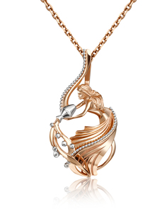 Кулон из красного золота/белого золота PLATINA jewelry 03-2814-02-000-1111-48