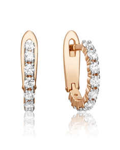 Серьги из золота PLATINA jewelry 02-3239-00, фианит