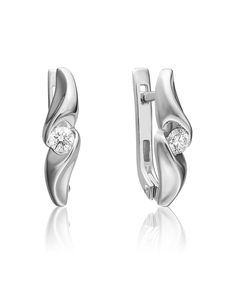 Серьги из золота PLATINA jewelry 02-3836-00, бриллиант