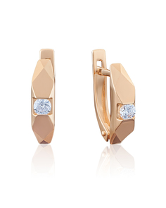 Серьги из золота PLATINA jewelry 02-3887-00, бриллиант