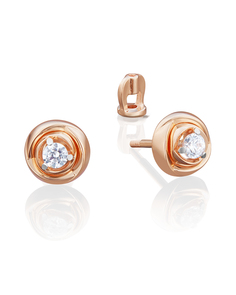 Серьги из золота PLATINA jewelry 02-3931-00, бриллиант