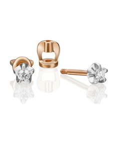 Серьги из золота PLATINA jewelry 02-0049-00, бриллиант