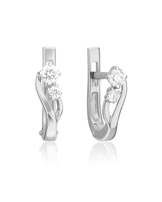 Серьги из золота PLATINA jewelry 02-0342-00, бриллиант