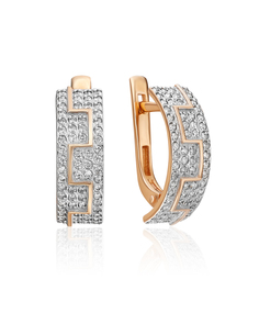 Серьги из золота PLATINA jewelry 02-0399-00, бриллиант