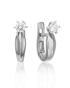 Серьги из золота PLATINA jewelry 02-0475-00, бриллиант