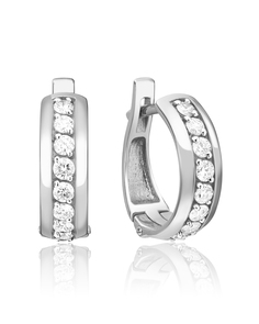 Серьги из золота PLATINA jewelry 02-0617-00, бриллиант