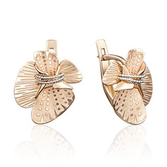 Серьги из золота PLATINA jewelry 02-3998-00