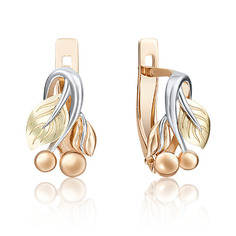 Серьги из золота PLATINA jewelry 02-4013-00