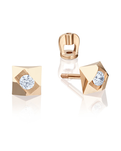 Серьги из золота PLATINA jewelry 02-4014-00, фианит