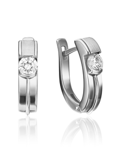 Серьги из золота PLATINA jewelry 02-4300-00, фианит