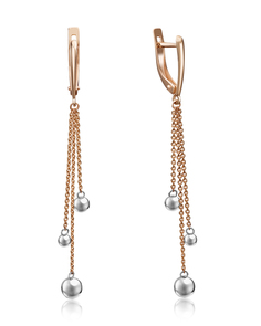 Серьги из золота PLATINA jewelry 02-4302-00