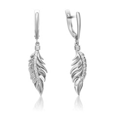 Серьги из золота PLATINA jewelry 02-4344-00, фианит