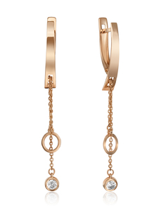 Серьги из золота PLATINA jewelry 02-4363-00, фианит