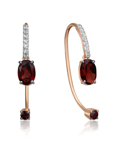 Серьги из золота PLATINA jewelry 02-4365-00, топаз