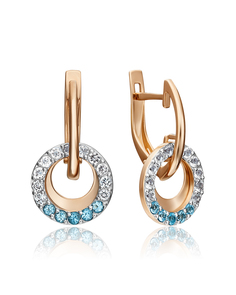 Серьги из золота PLATINA jewelry 02-4485-00, топаз