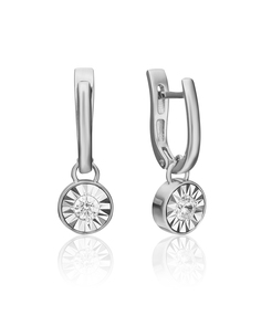 Серьги из золота PLATINA jewelry 02-4531-00, фианит