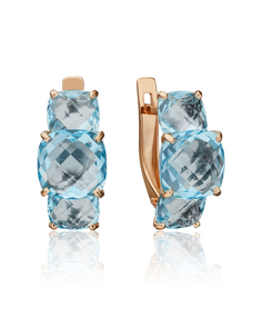 Серьги из золота PLATINA jewelry 02-4556-00, топаз