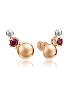 Серьги из золота PLATINA jewelry 02-4773-00, гранат