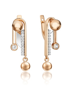 Серьги из золота PLATINA jewelry 02-4826-00, топаз