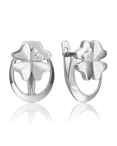 Серьги из золота PLATINA jewelry 02-4838-00, бриллиант