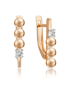 Серьги из золота PLATINA jewelry 02-4841-00, топаз