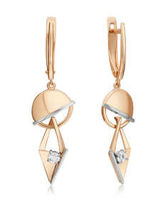 Серьги из золота PLATINA jewelry 02-4846-00, топаз