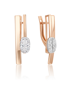 Серьги из золота PLATINA jewelry 02-4924-00, топаз