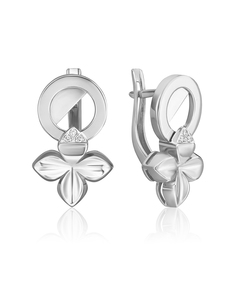 Серьги из золота PLATINA jewelry 02-4982-00, бриллиант