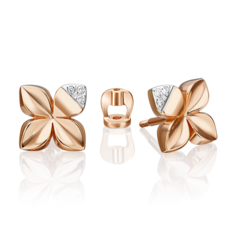 Серьги из золота PLATINA jewelry 02-4983-00, бриллиант