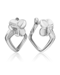 Серьги из золота PLATINA jewelry 02-5000-00, бриллиант