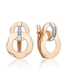Серьги из золота PLATINA jewelry 02-5002-00, бриллиант