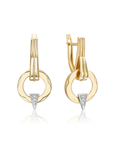 Серьги из золота PLATINA jewelry 02-5004-00, бриллиант