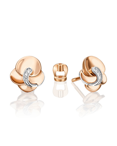 Серьги из золота PLATINA jewelry 02-5005-00, бриллиант