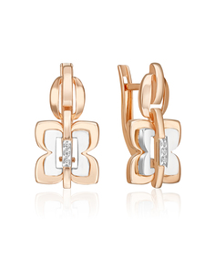 Серьги из золота PLATINA jewelry 02-5009-00, бриллиант