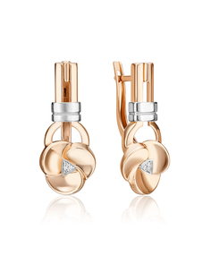 Серьги из золота PLATINA jewelry 02-5015-00, бриллиант