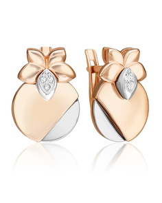 Серьги из золота PLATINA jewelry 02-5017-00, бриллиант