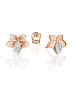 Серьги из золота PLATINA jewelry 02-5018-00, бриллиант