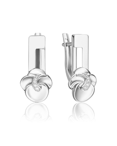 Серьги из золота PLATINA jewelry 02-5020-00, бриллиант