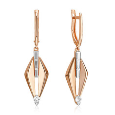 Серьги из золота PLATINA jewelry 02-5022-00, топаз