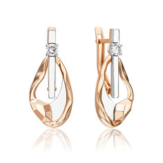Серьги из золота PLATINA jewelry 02-5024-00, топаз