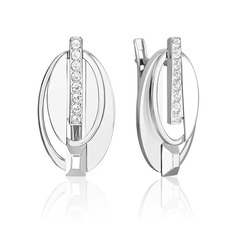 Серьги из золота PLATINA jewelry 02-5026-00, топаз