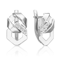 Серьги из золота PLATINA jewelry 02-5032-00, топаз