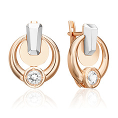 Серьги из золота PLATINA jewelry 02-5038-00, топаз