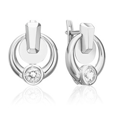 Серьги из золота PLATINA jewelry 02-5038-00, топаз