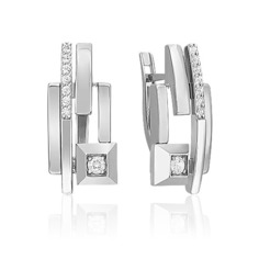 Серьги из золота PLATINA jewelry 02-5040-00, топаз