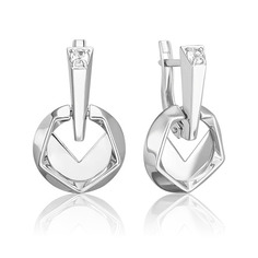 Серьги из золота PLATINA jewelry 02-5044-00, топаз