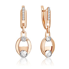Серьги из золота PLATINA jewelry 02-5048-00, топаз